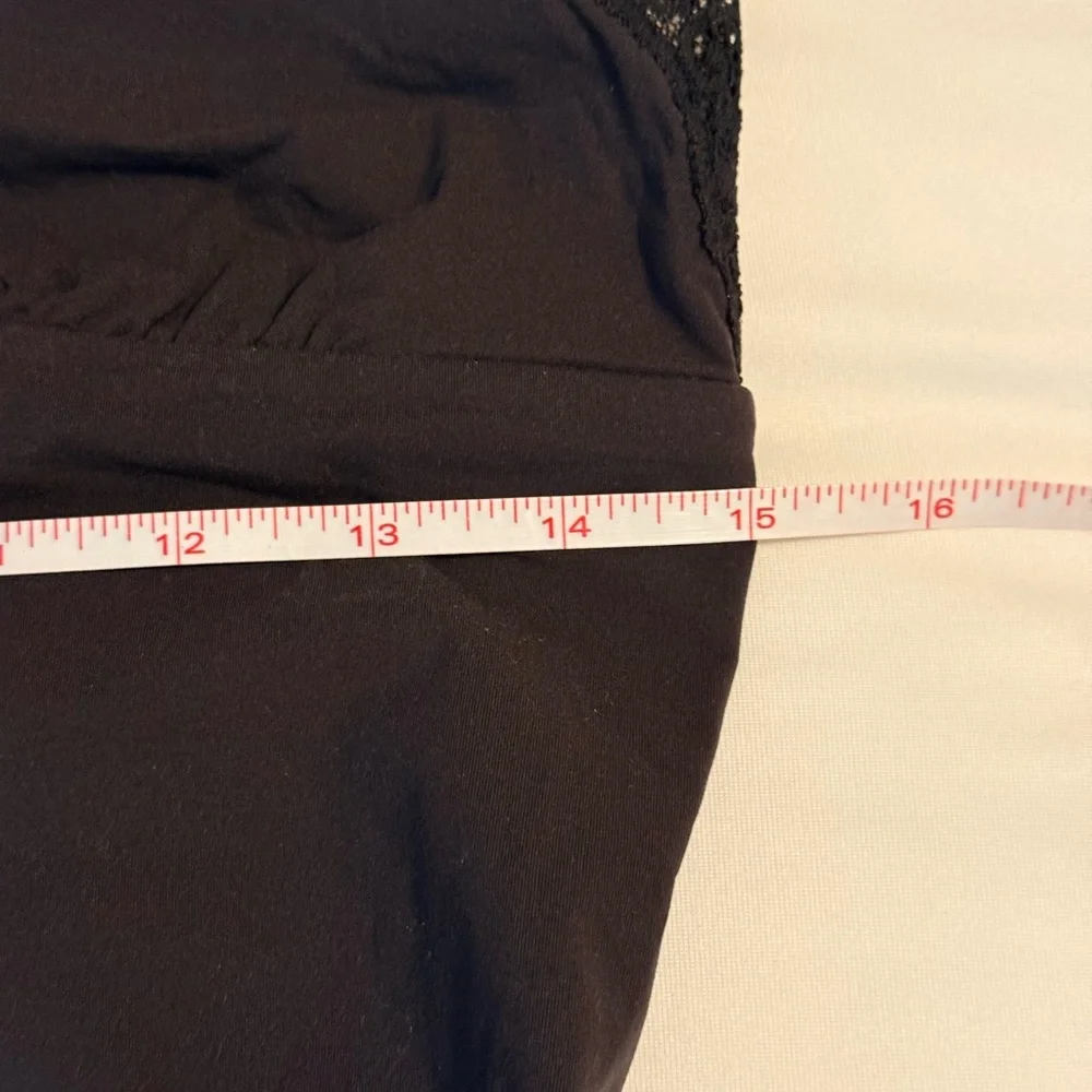 SKIMS Fits Everybody Lace Triangle Onesie Onyx Black Lace-Trim Bodysuit XL NWT